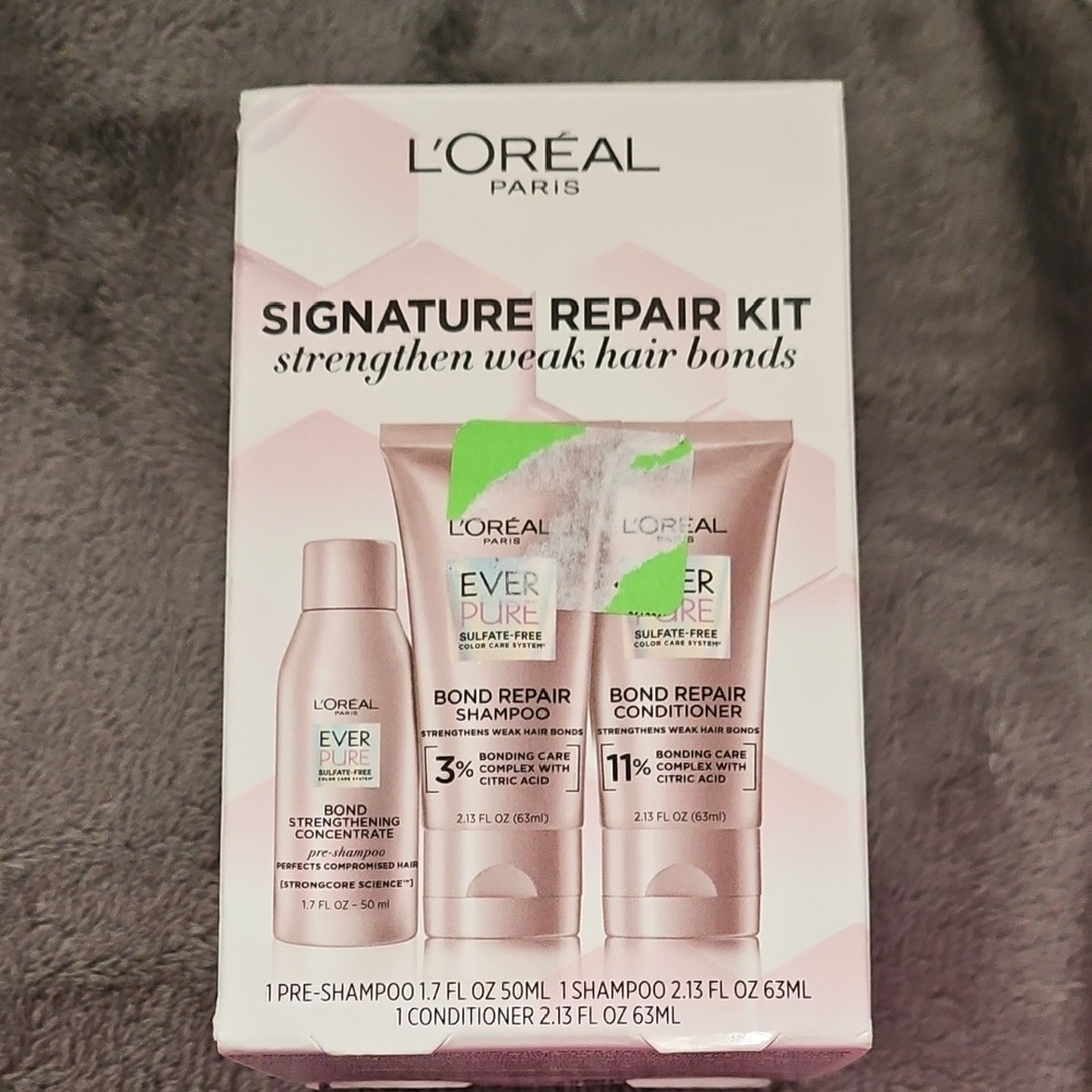L'Oreal EverPure Bond Repair Kit with Pink Packaging